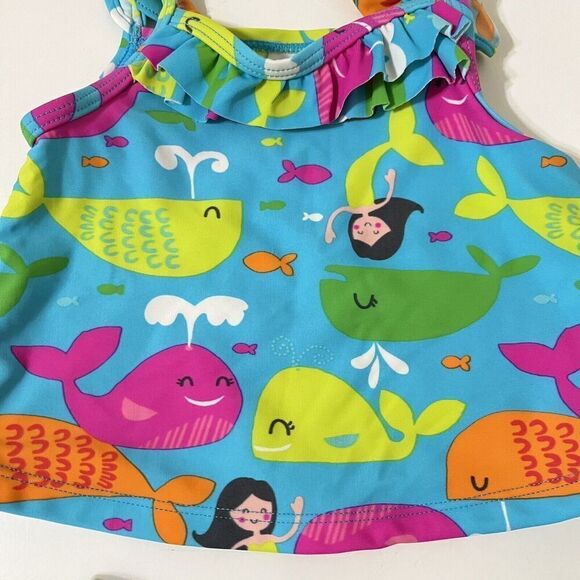 Carter's Mermaids and Whales 2-Piece Tankini Bikini Swimsuit Girls SZ 12 Months - Picture 3 of 8
